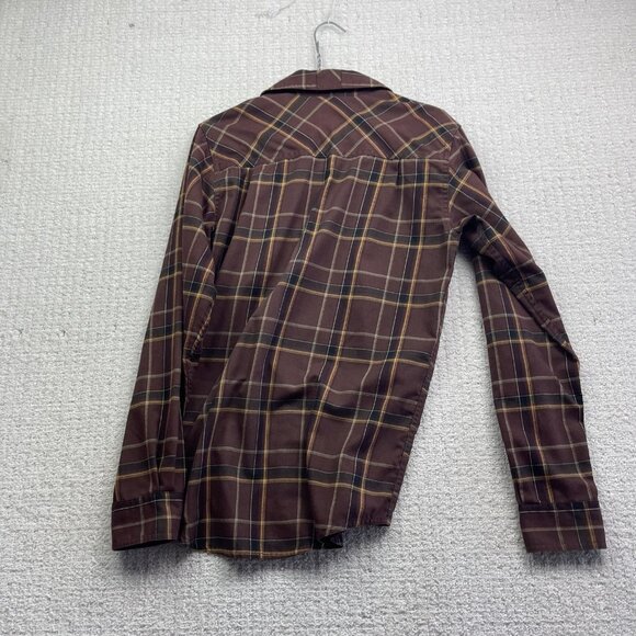 Royal Robbins Shirt Mens S Plaid Long Sleeve Dark Red / Brown Outdoor Western - Picture 11 of 14